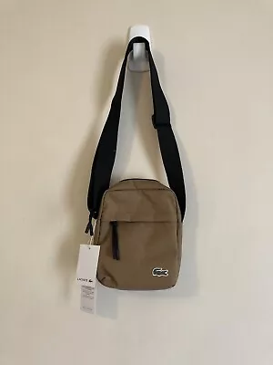 Lacoste Unisex Brown Crossover Shoulder Bag (New With Tags) • $39.99