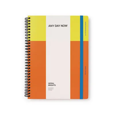 Any Day Now Dot Grid B5 Spiral Notebook Paper Journal 192 Pages Yellow & Orange • $35