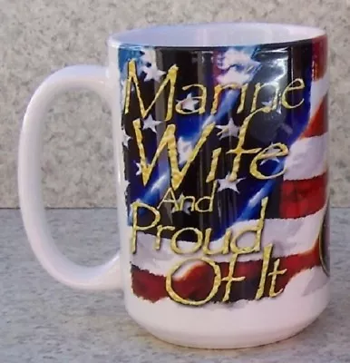 Coffee Mug Military Marine Wife NEW 14 Ounce Cup With Gift Box Made In USA • $29.99