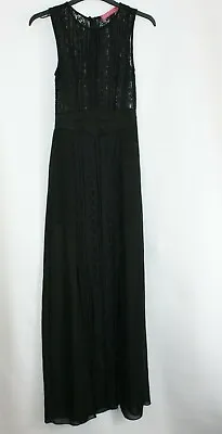 Bnwot Size 8/10 Malloy Black Split Front Maxi Dress With Stretch Shorts     953 • $12.42