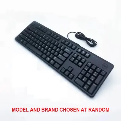 USB Wired Keyboard Full Size QWERTY UK Layout For PC Desktop Laptop USED • £4.95