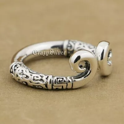 925 Sterling Silver LINSION Monkey King Tight Hoop Ring Mens Punk Jewelry 9W012A • $34.20