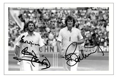 £2.49 • Buy IAN BOTHAM & BOB WILLIS Signed Autograph Cricket Signature Photo Gift ENGLAND