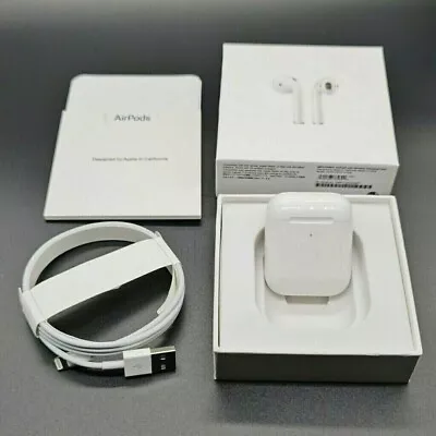 Apple AirPods 2nd Generation With Earphone Earbuds Wireless Charging Box White* • $31.89