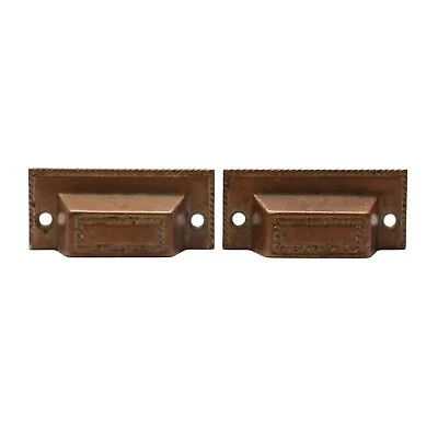 Pair Of Antique 3 In. Traditional Brass Braided Drawer Bin Pulls • $45