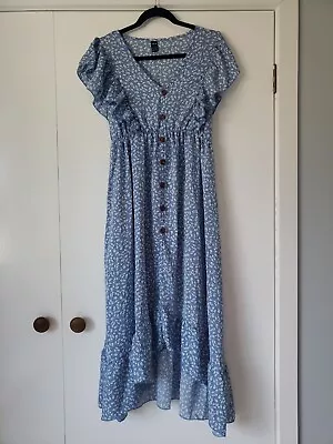 $10 • Buy Shein Maternity Ditsy Floral Blue Dress XS BNWOT