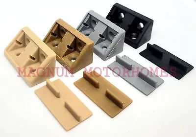 £11.50 • Buy Campervan Furniture Corner Blocks & Caps (Pack Of 50) - Black