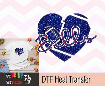 Sparkle Heart Bills Mascot DTF HTV Heat Transfer Vinyl Iron On To Tshirt • $5.35