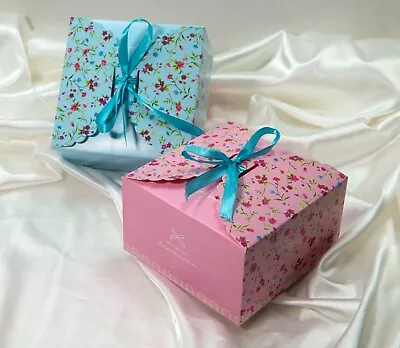 Bakery Boxes  For Sail Cupcake Cookie Candy Party Gift Pink & Blue /pack Of 10 • $11.99