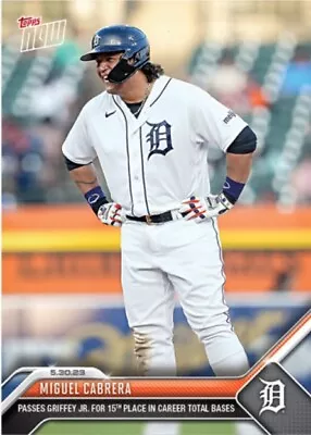 Miguel Cabrera  2023 TOPPS NOW #363 - Passes Griffey Jr For 15th Total Bases • $7.88