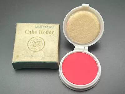 Vintage Max Factor Hollywood Mid Century Compact Cake Rouge Blush Rose Red 2 Nib • $29.99