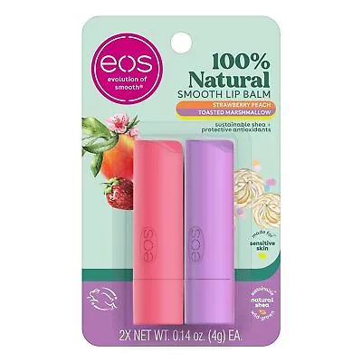 Eos 100% Natural Lip Balm- Strawberry Peach And Toasted Marshmallow All-Day... • $6.89