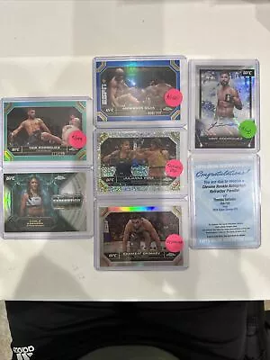 UFC REFRACTOR SP AUTOGRAPH NUMBERED LOT Topps Chrome Lot • $13.25