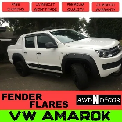 Fender Flares Wheel Arch Matte Black For Vw Volkswagen Amarok 09-15 Pocket Style • $299.99