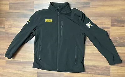 WEATHERPROOF Mens Black Jacket XL CAT Mitsubishi Logo On Sleeves • $23