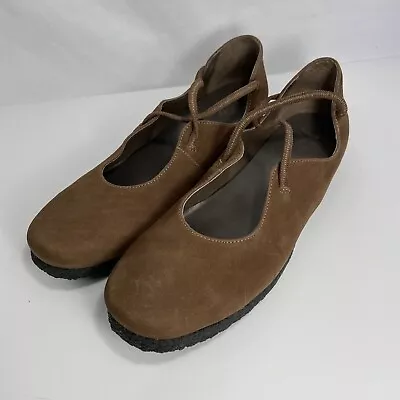 J.Jill Womens Dark Brown Suede Leather Flats Slip-Ons Gum Sole Size 9.5 • $19.98