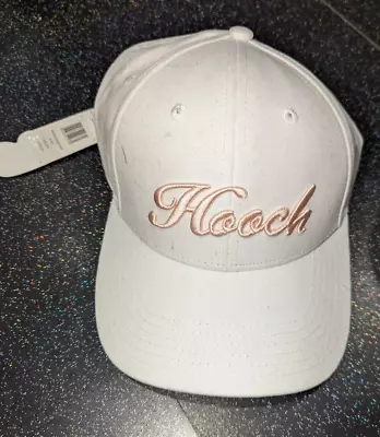 Hooch White Adjustable Baseball Cap New Tags Pink Logo • £17.99