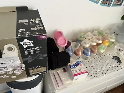 Tommee Tippee BreastfeedingManual Breast PumpMicrowave SteriliserBaby Bottles • £50