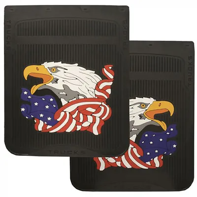 $125.95 • Buy Patriotic American Eagle 24  X 30  Fiberglass Rubber Semi Truck Mud Flaps-Pair