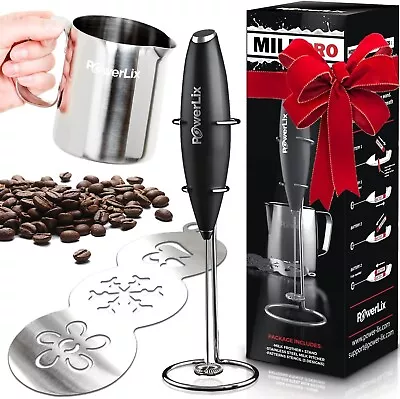 PowerLix  Milk Coffee Frother Egg Beater Handheld Whisk Drink Frappe Mixer • £5.99