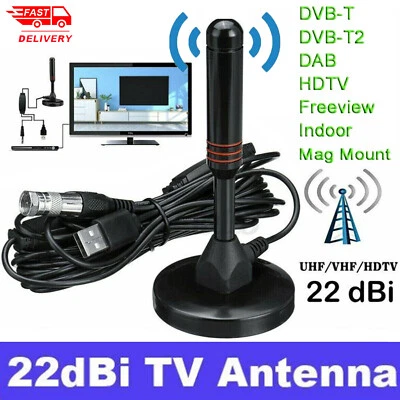 Digital TV Antenna Aerial DVB-T2 Car Caravan Campervan Magnetic Outdoor Aerial • £1.70