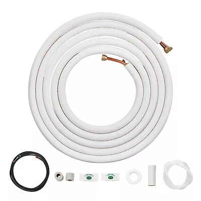 VEVOR Ductless Mini Split Line Set Insulated Copper Kit 16/25/50 Ft Tubing AC • $64.99