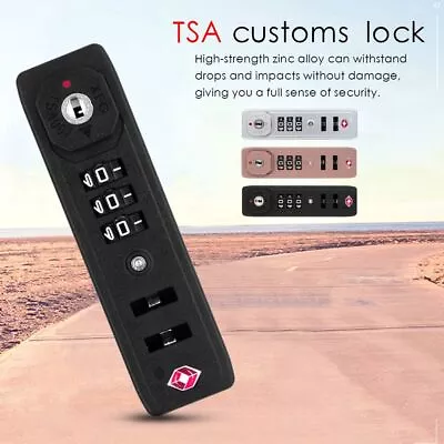 Luggage Safely Code Lock TSA007 TSA Customs Lock 3 Digit Combination Lock • $10.65