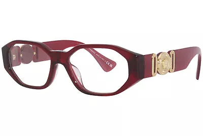 VERSACE VE3320U 388 Transparent Red Gold Medusa 56/16/145mm Authentic Eyeglasses • $222.17