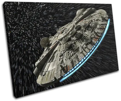 Star Wars Millennium Falcon Gaming SINGLE CANVAS WALL ART Picture Print • £27.99