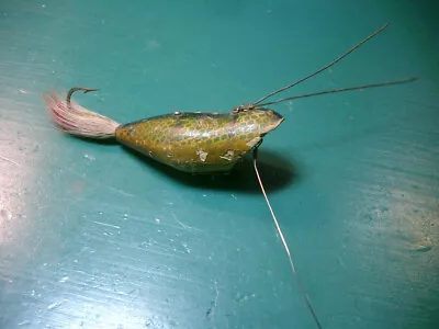 Vintage Wood Fishing Lure  Heddon Weedless Widow  • $8