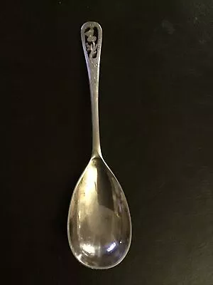 Vintage Silver Plated Epns Scottish Thistle Cut Out Handle Jam Spoon • $15