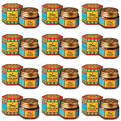 12 PACK Tiger Balm Red Super Strength Pain Relief Ointment (21 ML Each) • $48.11
