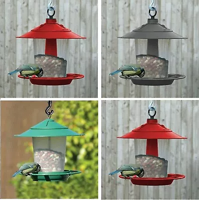 Hanging Wild Bird Feeder Seed Nut Garden Feeding Station Birds Seed Dispenser • £19.95