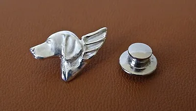Small Sterling Silver Vizsla Angel Lapel Pin • $48