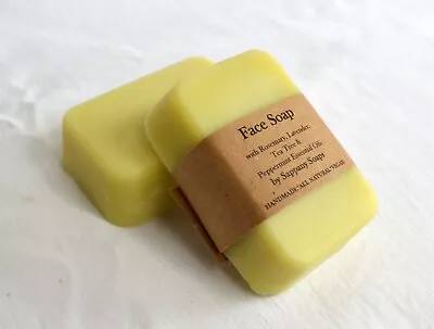 Natural Rosemary Lavender Peppermint Tea Tree Face Soap Organic Ingredients • £4.49