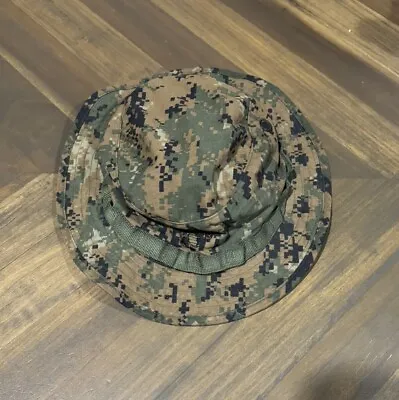 MARPAT US Marine Corp Woodland Camo Field Cover Shade Boonie Hat Cap Large • $16