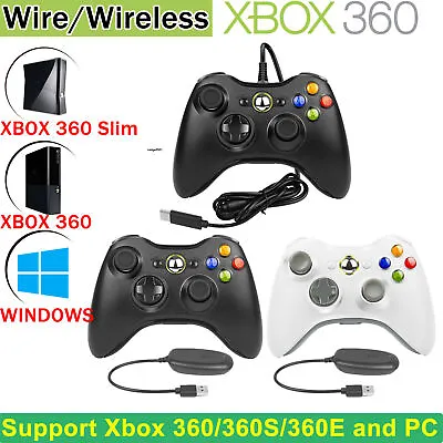 Wire/ Wireless Controller For Microsoft Xbox 360 / Windows 7 8 10 11 Gamepad • $22.99