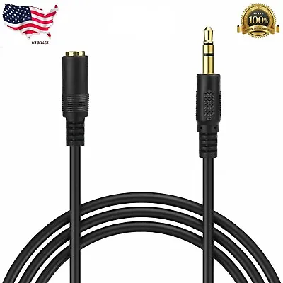  10FT 3M 3.5mm Audio Stereo Cable M/F Extension 1/8  Cord Mini Jack Headphone  • $3.14