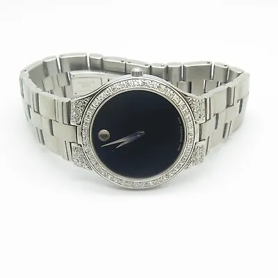 Movado  Diamond Pave Stainless Steel 36mm Watch • $1800