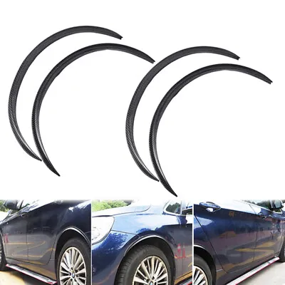 4PCS 28.7  Carbon Fiber Rubber Car Wheel Eyebrow Arch Fender Flares Protector • $32.24