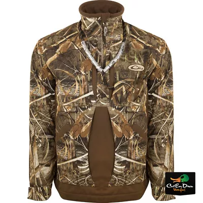Drake Waterfowl Guardian Flex Fleece Lined Quarter 1/4 Zip Camo Jacket Coat • $199.99