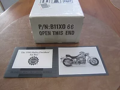Franklin Mint B11XO66 1990  Harley Davidson Fat Boy NEW With BOX And  COA 1/24 • $24.99