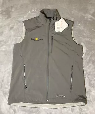 Read* Marmot Approach Vest Sz L Mens Gray Outdoors M3 Soft Shell Water Repellent • $40