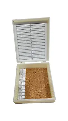 Microscope Slide Box 25 Places With Cork Liner • $10.20
