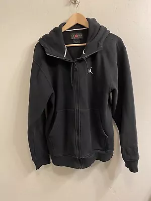 Air Jordan Jumpman Vintage Men’s Size Medium Black Full Zip Hoodie Sweatshirt • $34.95