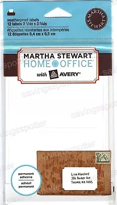 Martha Stewart Home Office With Avery Printable Weatherproof Outdoor Labels 12 • $5.58