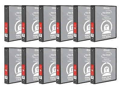 BAZIC Binder 0.5 Inch 1/2-Ring View W/2-Pockets Multi Colors (Case Of 12) • $40.99