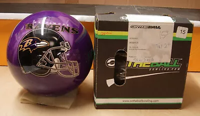 15# 4oz TW 2.0 NIB 2013 Style VIZ-A-BALL NFL Baltimore RAVENS Bowling Ball • $250