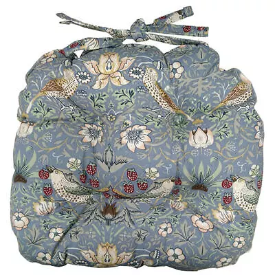 William Morris Strawberry Thief Blue Piped Seat Pad • £20.90