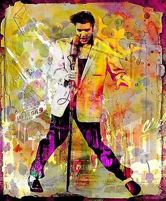 Elvis Presley Las Vegas 45cm X 37.5cm Small Metal Sign • £7.99